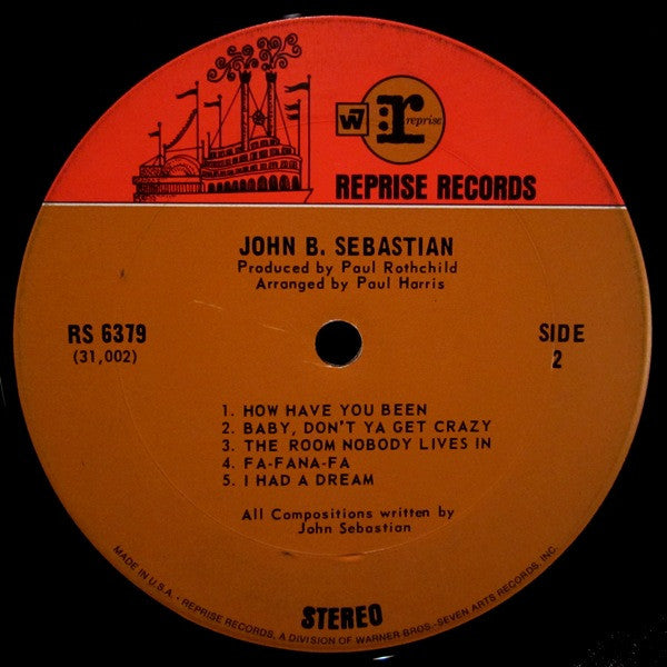 John Sebastian – John B. Sebastian LP vinyl record, image 5 of 10