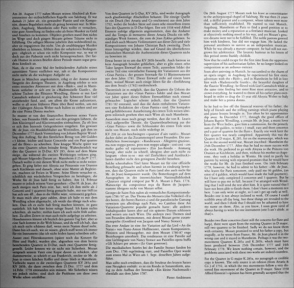 Wolfgang Amadeus Mozart, Barthold Kuijken, Sigiswald Kuijken, Lucy Van Dael, Wieland Kuijken – Flute Quartets LP vinyl record, image 5 of 6
