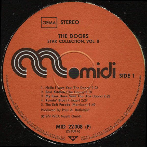 The Doors – Star-Collection Vol.2 LP vinyl record, image 3 of 4