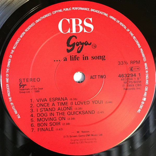 Placido Domingo, Various, Maury Yeston – Goya ...A Life In Song LP vinyl record, image 8 of 10