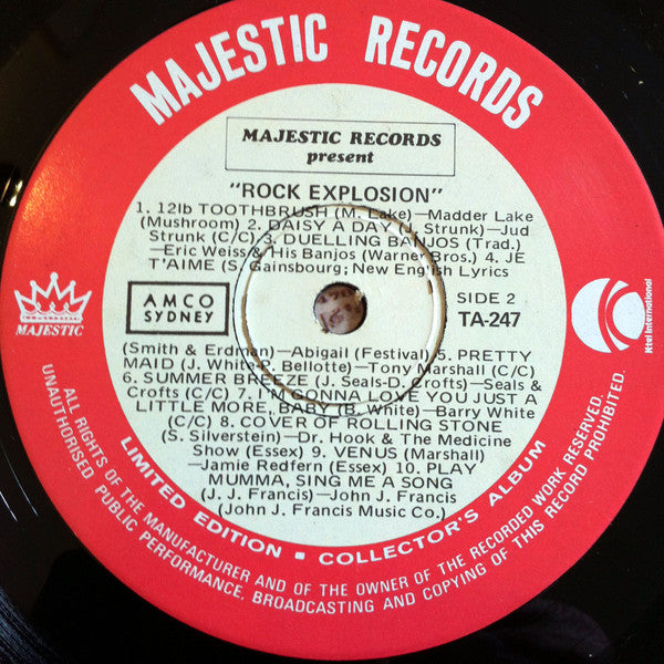 Various – Rock Explosion LP vinyl record, image 4 of 5