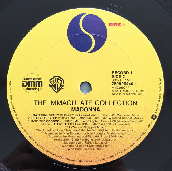 Madonna – The Immaculate Collection (2xLP) LP vinyl record, image 5 of 10