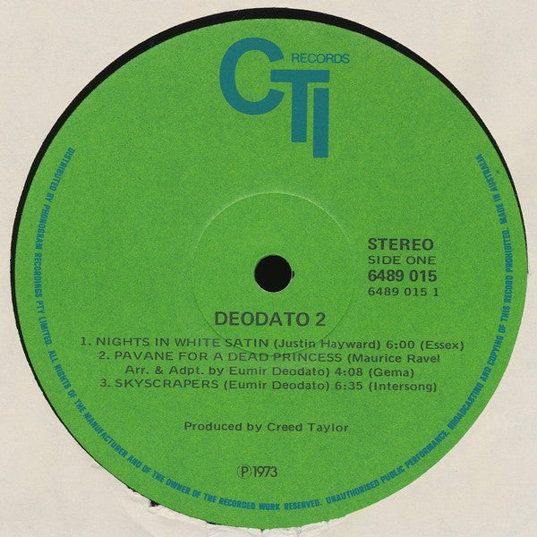 Eumir Deodato – Deodato 2 LP vinyl record, image 5 of 6