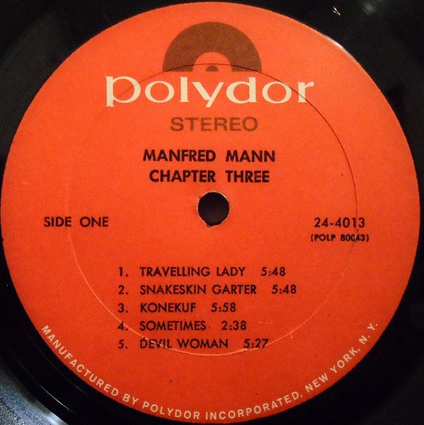 Manfred Mann Chapter Three – Manfred Mann Chapter Three LP vinyl record, image 5 of 6