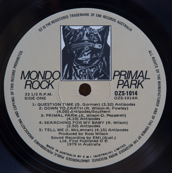 Mondo Rock – Primal Park LP vinyl record, image 3 of 6