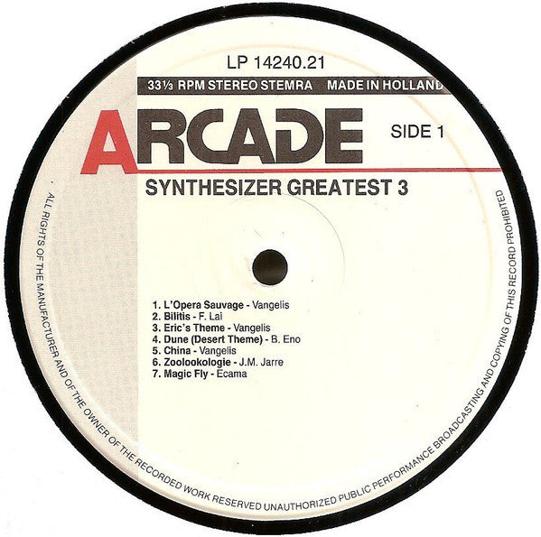 Ed Starink – Synthesizer Greatest Volume 3 LP vinyl record, image 3 of 5