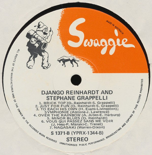 Django Reinhardt, Stéphane Grappelli – Django Et Stephane 1947-1949 LP vinyl record, image 4 of 4