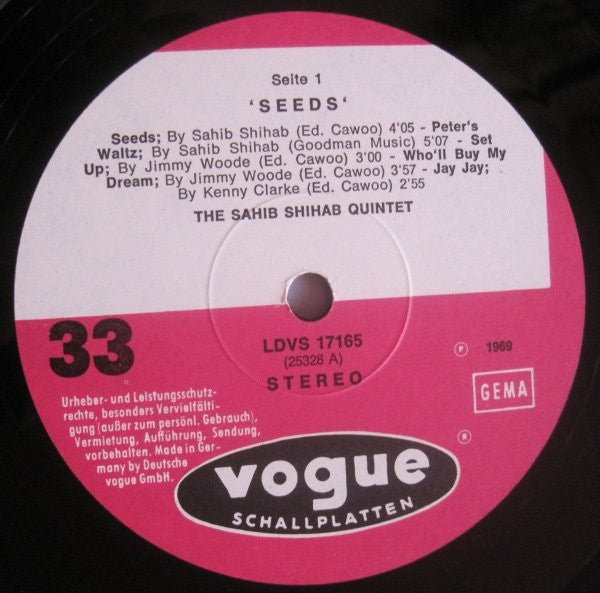 The Sahib Shihab Quintet – Seeds LP vinyl record, image 3 of 6
