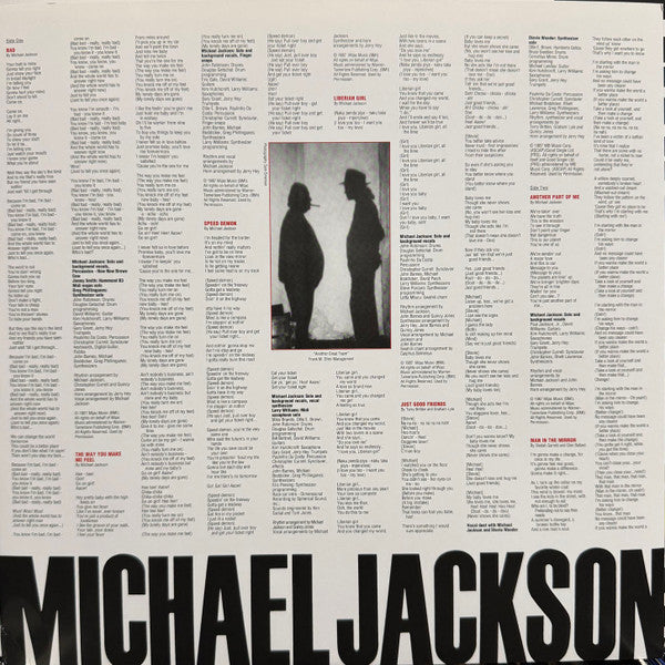 Michael Jackson – Bad LP vinyl record, image 8 of 9