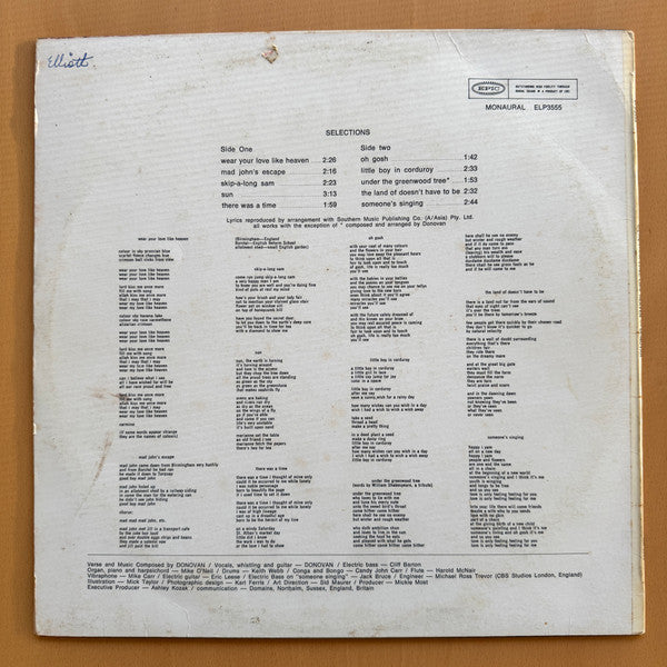 Donovan – Wear Your Love Like Heaven LP vinyl record, image 2 of 6