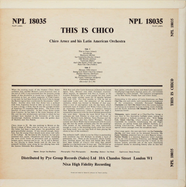 Chico Arnez & His Latin American Orchestra – This Is Chico LP vinyl record, image 2 of 5