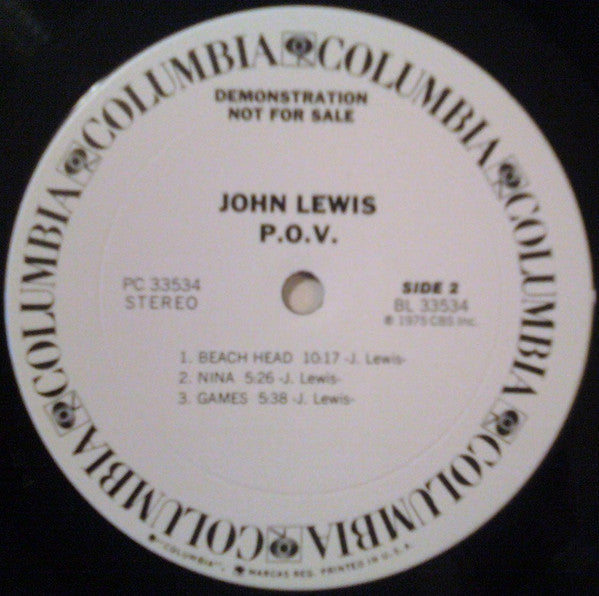 John Lewis – P.O.V. LP vinyl record, image 4 of 4