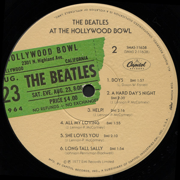 The Beatles – The Beatles At The Hollywood Bowl LP vinyl record, image 6 of 10
