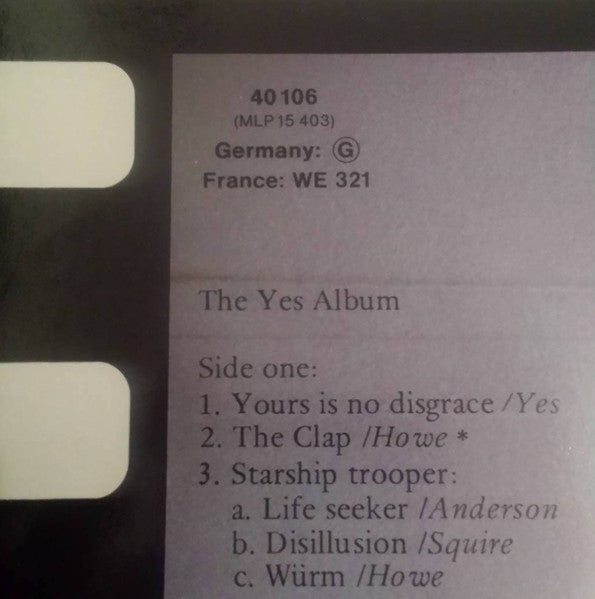 Yes – The Yes Album LP vinyl record, image 5 of 5