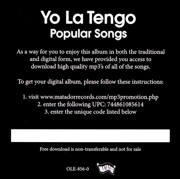 Yo La Tengo – Popular Songs (2xLP) LP vinyl record, image 9 of 10