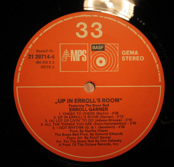 Erroll Garner – Up In Erroll's Room LP vinyl record, image 4 of 5