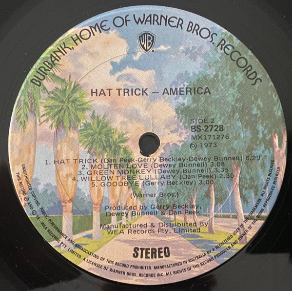 America – Hat Trick LP vinyl record, image 6 of 7