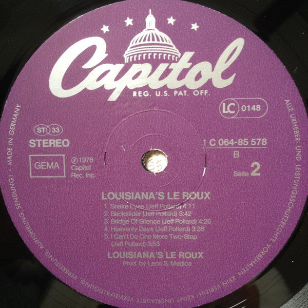 Le Roux – Louisiana's Le Roux LP vinyl record, image 4 of 6