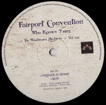 Fairport Convention – Who Knows? (1975 The Woodworm Archives - Vol. One) (2xLP) LP vinyl record, image 4 of 6