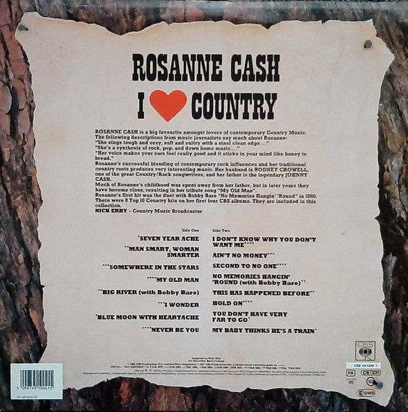 Rosanne Cash – I Love Country LP vinyl record, image 2 of 6