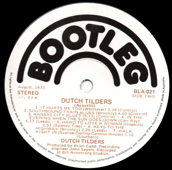 Dutch Tilders – Dutch Tilders LP vinyl record, image 6 of 6