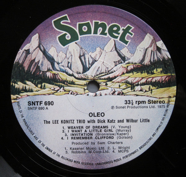 The Lee Konitz Trio – Oleo LP vinyl record, image 3 of 5