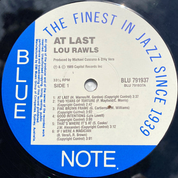 Lou Rawls – At Last LP vinyl record, image 4 of 5