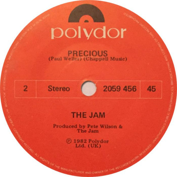 The Jam – Town Called Malice / Precious 7" vinyl record, image 2 of 3