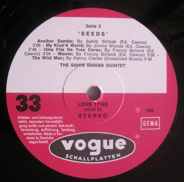 The Sahib Shihab Quintet – Seeds LP vinyl record, image 4 of 6