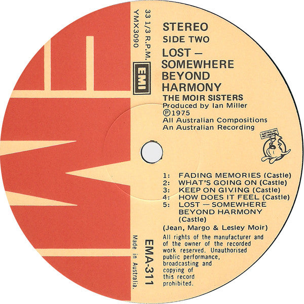 Moir Sisters – Lost-Somewhere Beyond Harmony LP vinyl record, image 5 of 9
