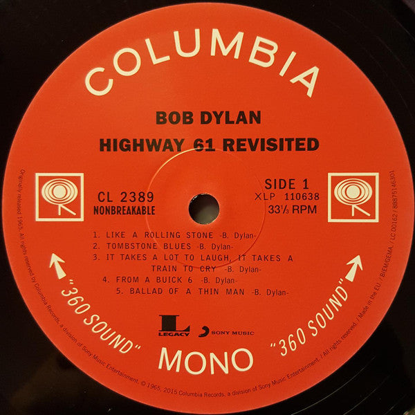 Bob Dylan – Highway 61 Revisited LP vinyl record, image 3 of 4