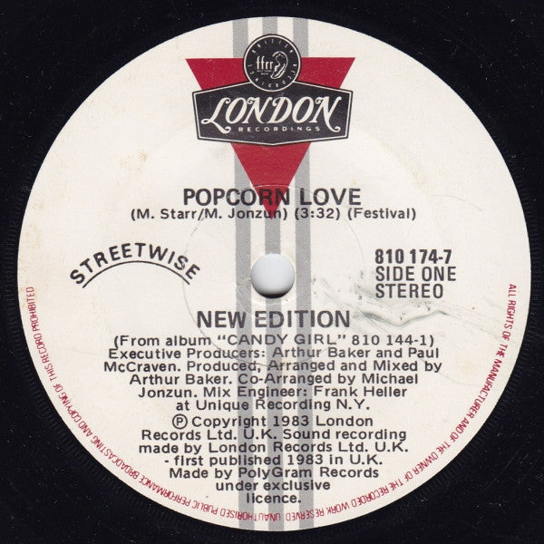 New Edition – Popcorn Love 7" vinyl record, image 1 of 2