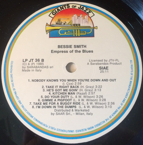 Bessie Smith – Empress Of The Blues LP vinyl record, image 4 of 4