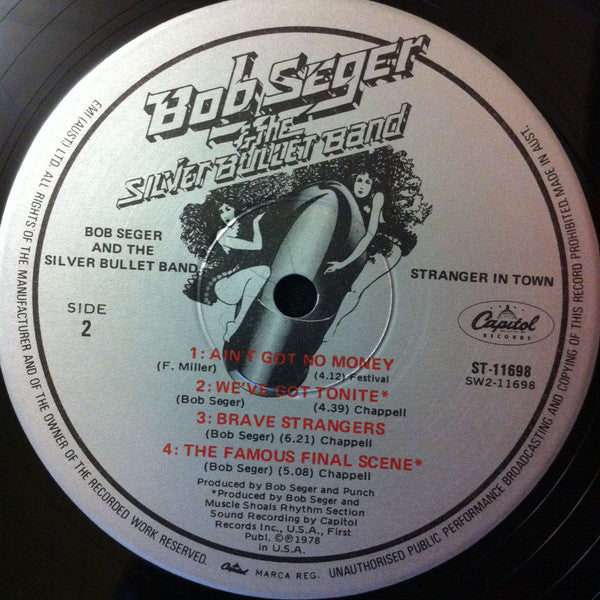 Bob Seger And The Silver Bullet Band – Stranger In Town LP vinyl record, image 6 of 6