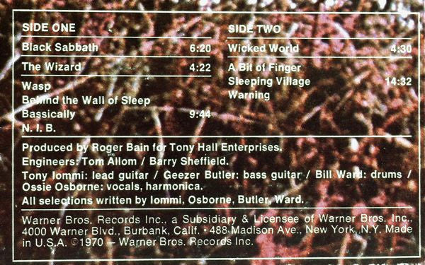 Black Sabbath – Black Sabbath LP vinyl record, image 3 of 5