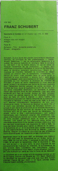 Franz Schubert, The Dimov Bulgarian State Quartet, Roland Pidoux – Quintette À Cordes En Ut Majeur Op. 163 D.956 LP vinyl record, image 5 of 6