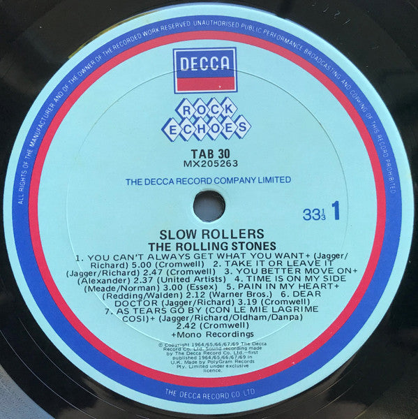 The Rolling Stones – Slow Rollers LP vinyl record, image 3 of 6