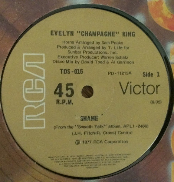 Evelyn King – Shame 12" vinyl record, image 4 of 4