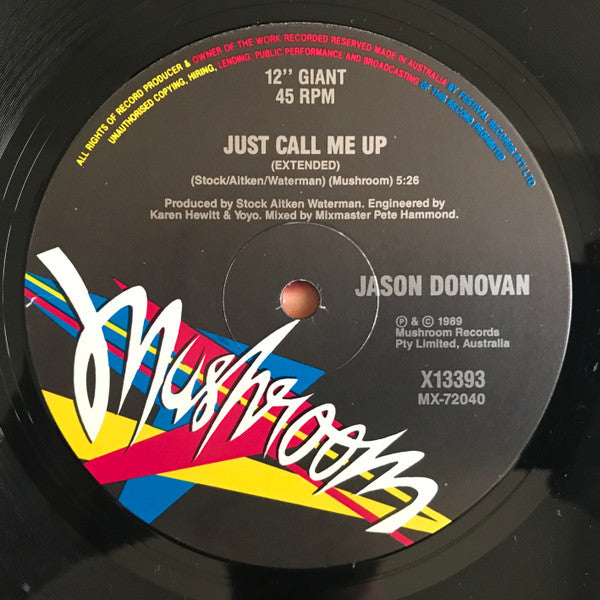 Jason Donovan – Sealed With A Kiss 12" vinyl record, image 4 of 4