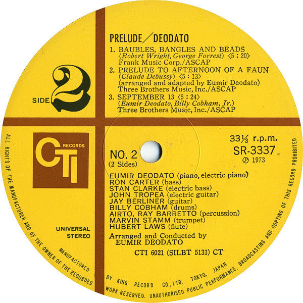 Eumir Deodato – Prelude LP vinyl record, image 5 of 10