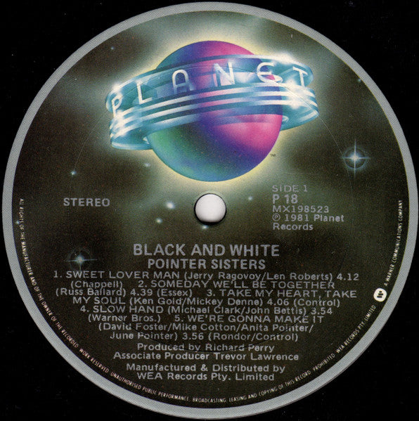 Pointer Sisters – Black & White LP vinyl record, image 3 of 6