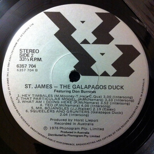 Galapagos Duck, Don Burrows – St James LP vinyl record, image 5 of 5