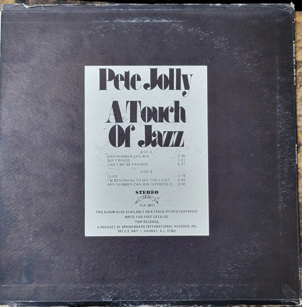 Pete Jolly – A Touch Of Jazz LP vinyl record, image 2 of 4