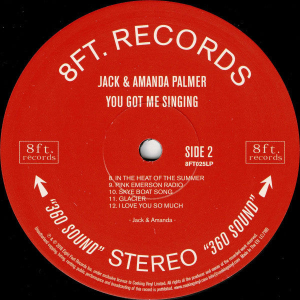 Jack Palmer, Amanda Palmer – You Got Me Singing LP vinyl record, image 4 of 6