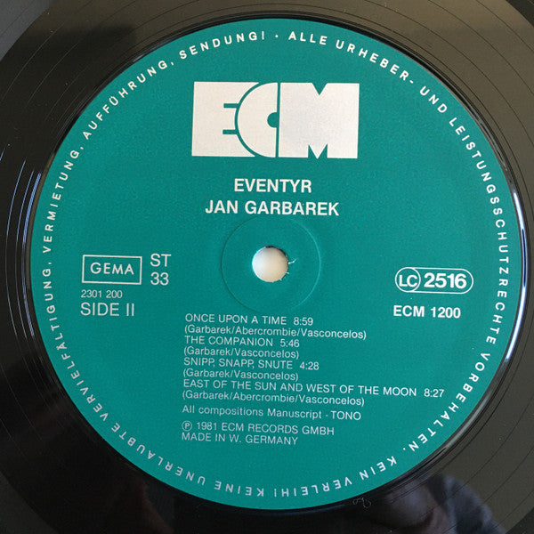 Jan Garbarek, Naná Vasconcelos, John Abercrombie – Eventyr LP vinyl record, image 4 of 4