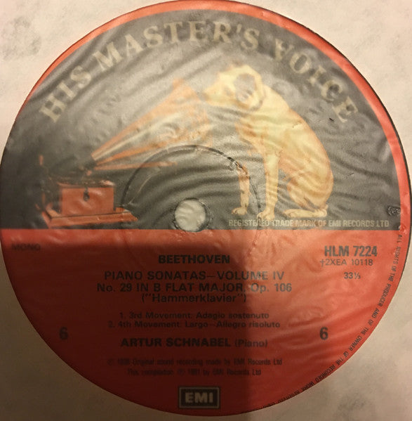 Artur Schnabel, Ludwig van Beethoven – The Beethoven Piano Sonatas Volume 4: Sonatas Nos. 23 & 25-32 (4xLP) LP vinyl record, image 8 of 10