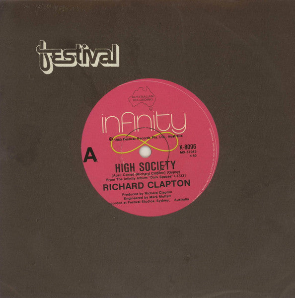 Richard Clapton – High Society 7" vinyl record, image 3 of 3