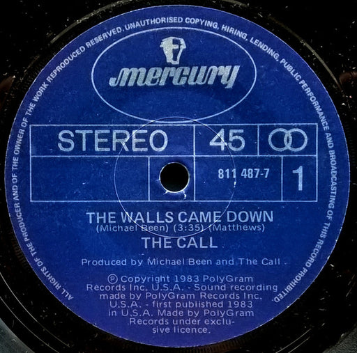 The Call – The Walls Came Down 7" vinyl record, image 1 of 2