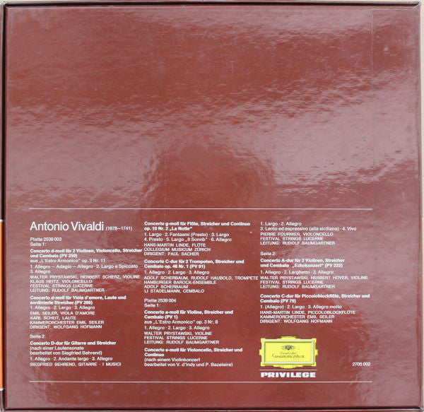 Antonio Vivaldi – Konzerte (2xLP) LP vinyl record, image 2 of 3
