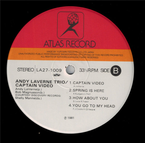Andy LaVerne Trio – Captain Video LP vinyl record, image 4 of 4